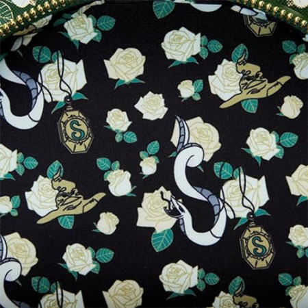 Harry Potter Slytherin House Floral Mini Backpack By Loungefly